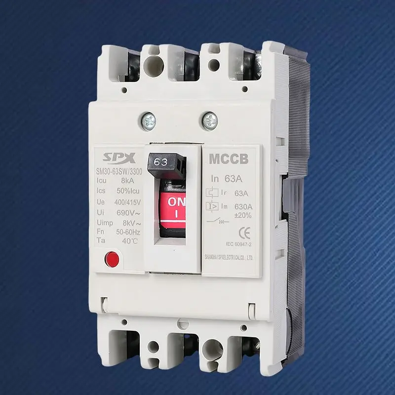 MCCB 3P 40A 50A gjuten hölje effektbrytare